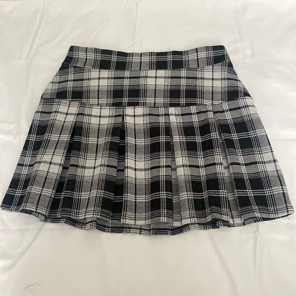 Derek Heart Plaid Mini Skirt